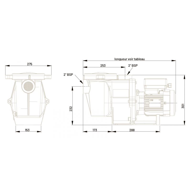 Pompe de piscine PENTAIR STARITE INTELLIPRO WHISPERPRO VSF à vitesse